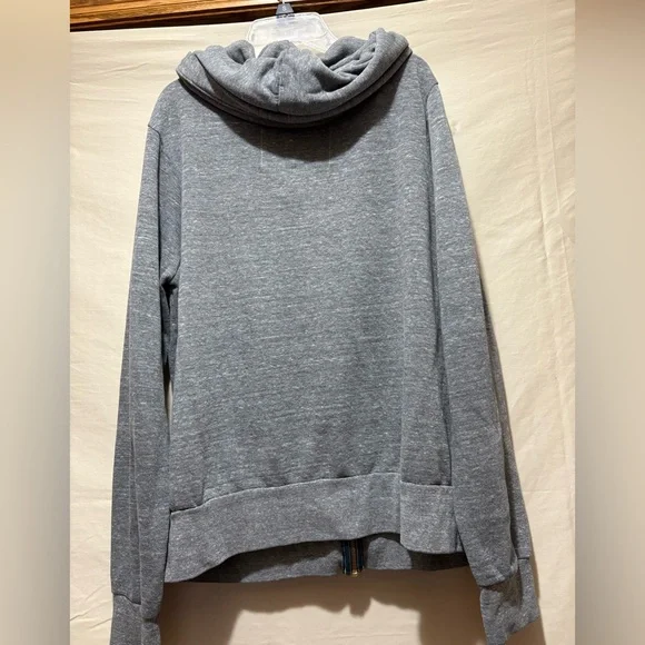 Aviator Nation Gray Zip Hoodie with Retro Sunset Stripes Size L - Picture 5 of 8